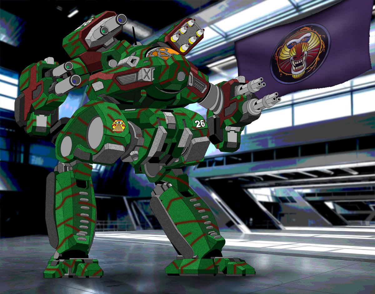 All that's left is the shading and light effects for the mech