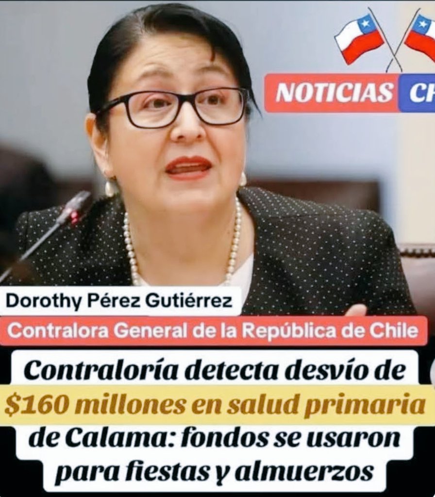 Tor25899035's tweet image. 🇨🇱 OTRA VERGUENZA más del gobierno de Boric: Contraloria detecta desvío de más de $160 MILLONES en Salud Primaria de Calama. Fondos se usaron para fiestas y almuerzos.
