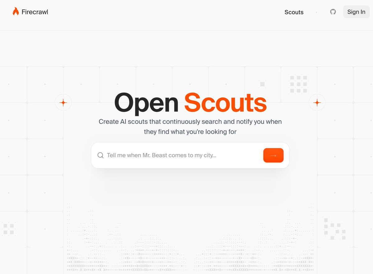 Firecrawl のオープンソース AI 搭載ネットワーク監視および自動偵察プラットフォーム 🔥
これらの完全に自動化されたサイバー ハウンドは、事前に設定されたスケジュールに従って、インターネット上の特定の情報を自動的に検索、取得、