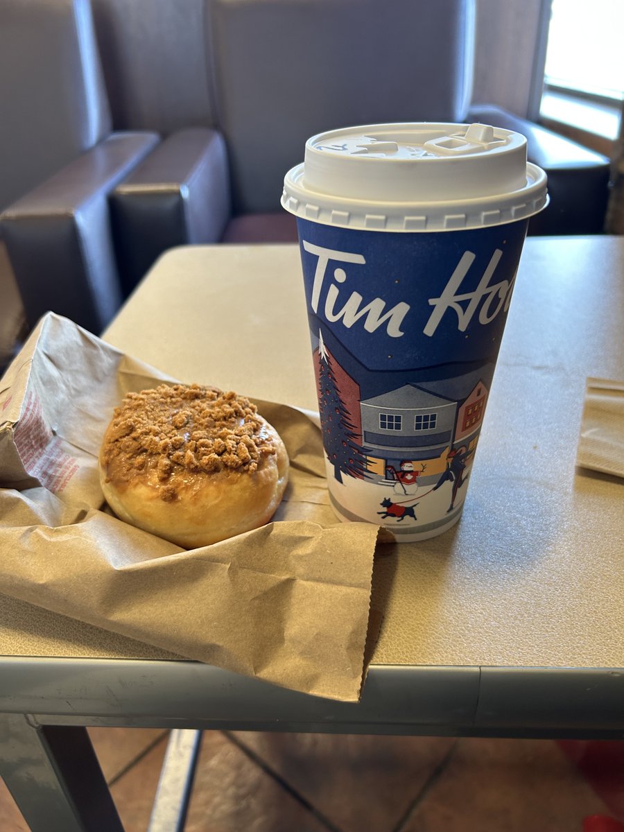 ⁦<a href="/TimHortons/">Tim Hortons</a>⁩ best place to get a #coffee and a #donut
