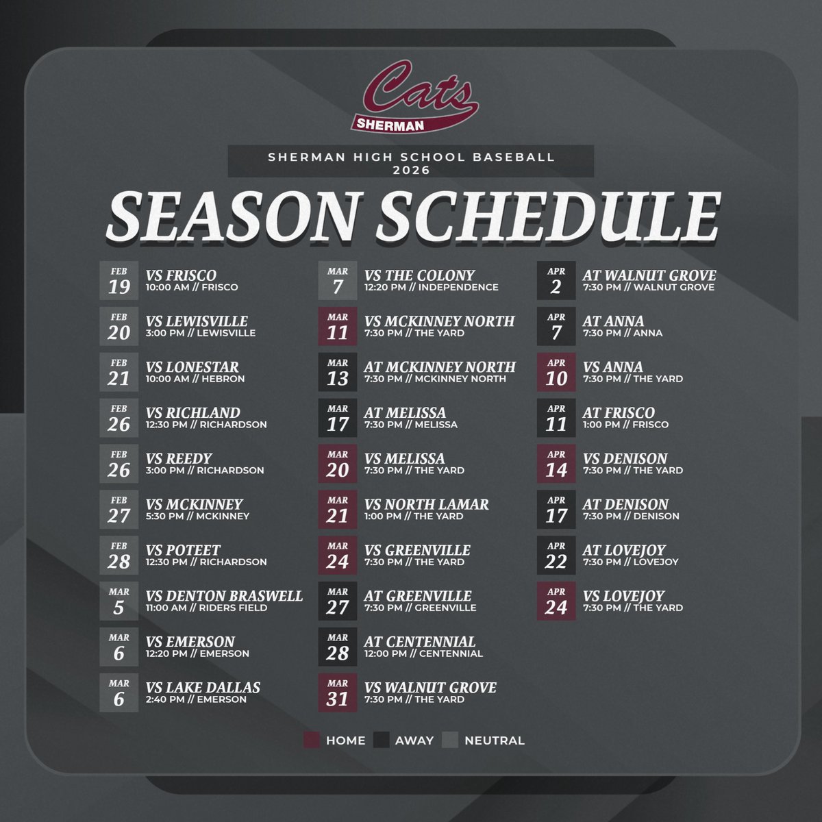 Sherman Bearcat Baseball tweet media