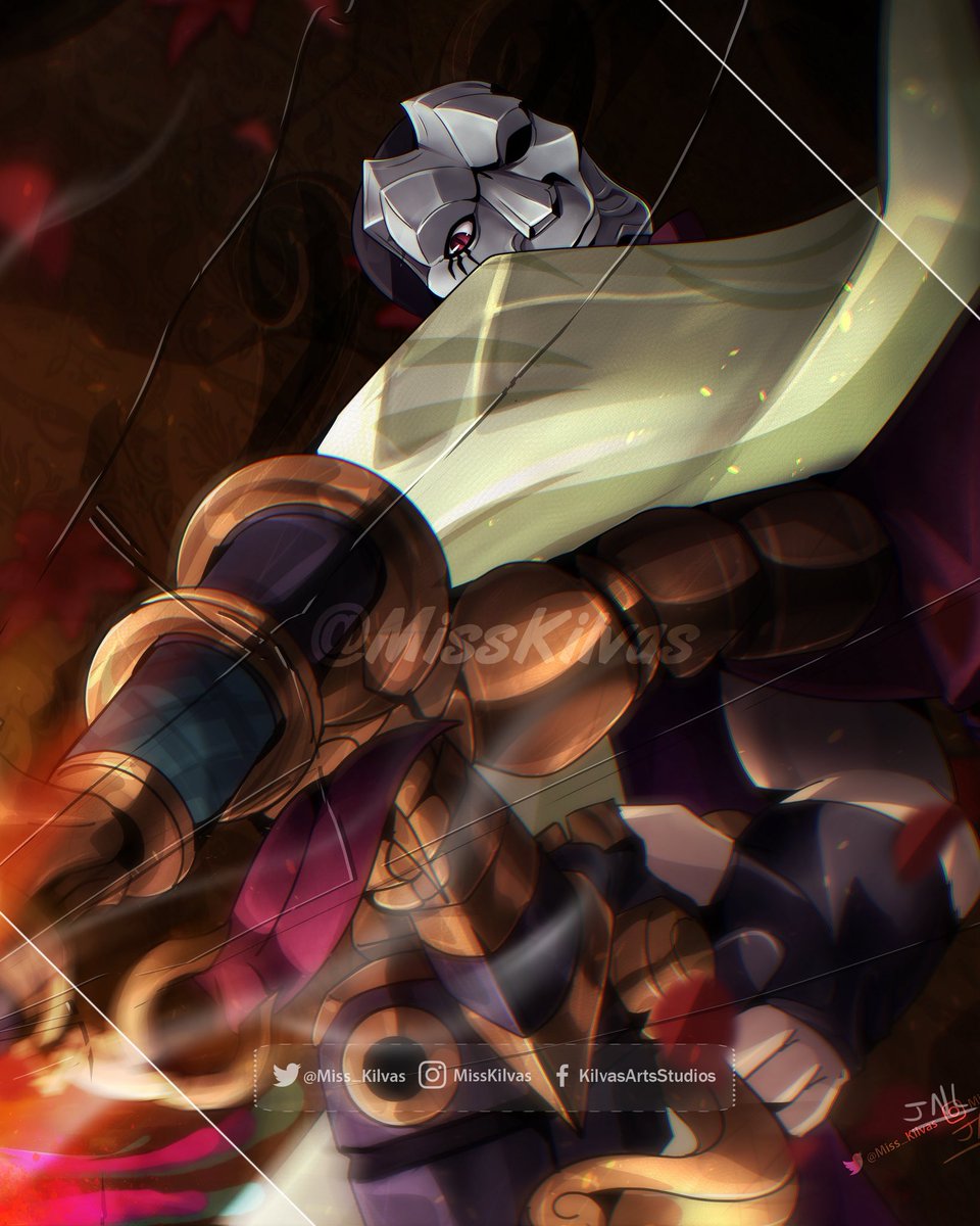 Miss_Kilvas's tweet photo. Another illustration today! This time is Jhin! It’s meant to mirror the Hwei one from a couple days ago. I’m super proud with how these turned out! 🙏 #jhin #leagueoflegends #art https://t.co/8lXXQ2qck3