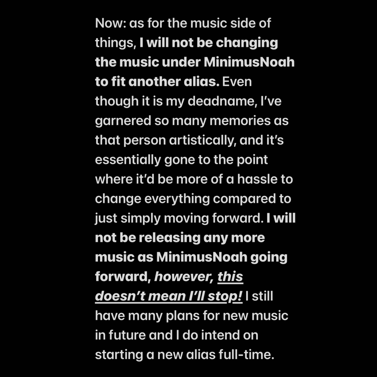 opalojos's tweet photo. An update about the future of MN and me 😊🏳️‍⚧️ https://t.co/QjEHg3toY0