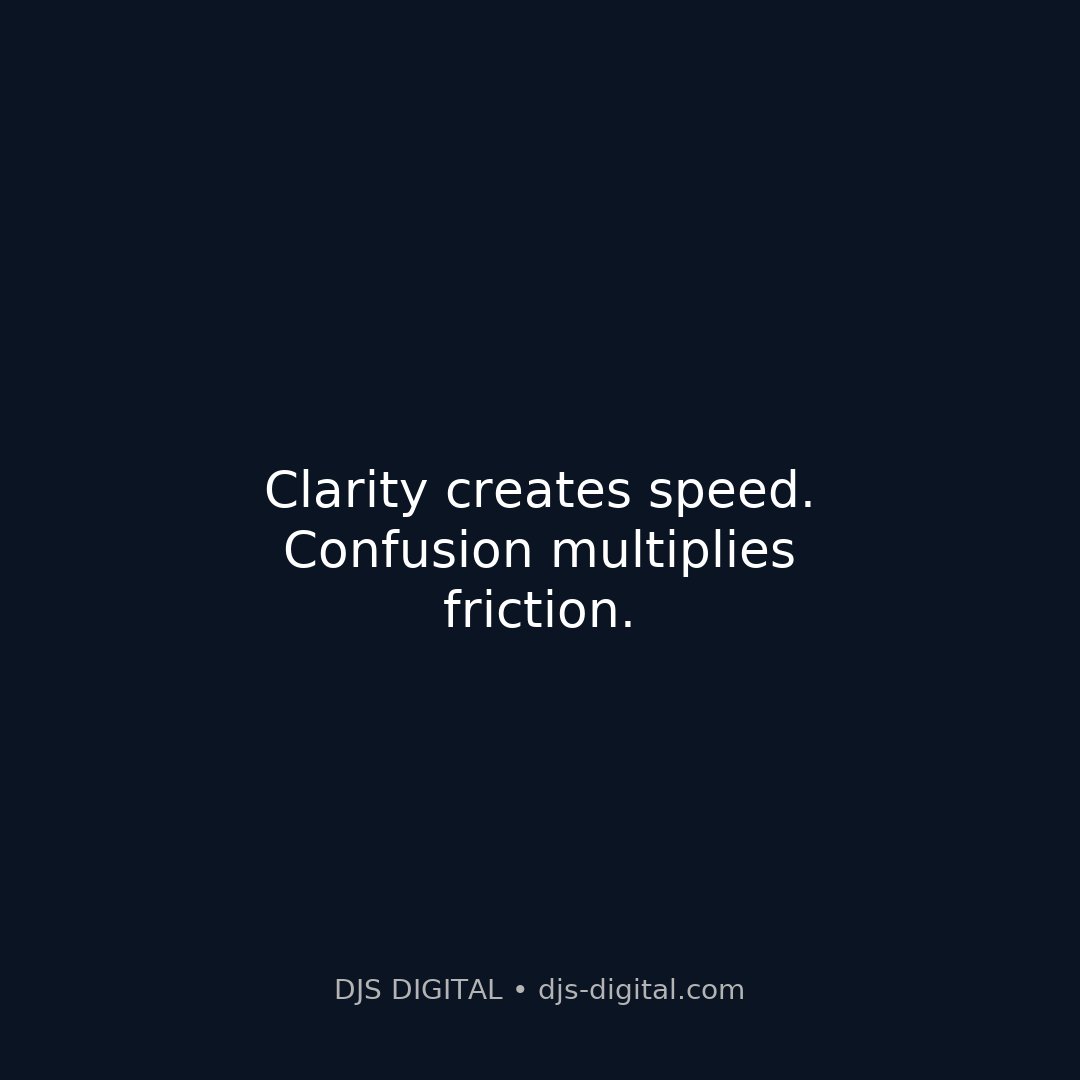 djsdigital1's tweet photo. Most teams don’t move slowly because of a lack of effort; they move slowly because the path isn’t clear. Eliminate ambiguity, and execution accelerates instantly.

#Leadership #Clarity #Execution #BusinessGrowth #Operations #Strategy #DecisionMaking #djsdigital https://t.co/Tizmec6QRT
