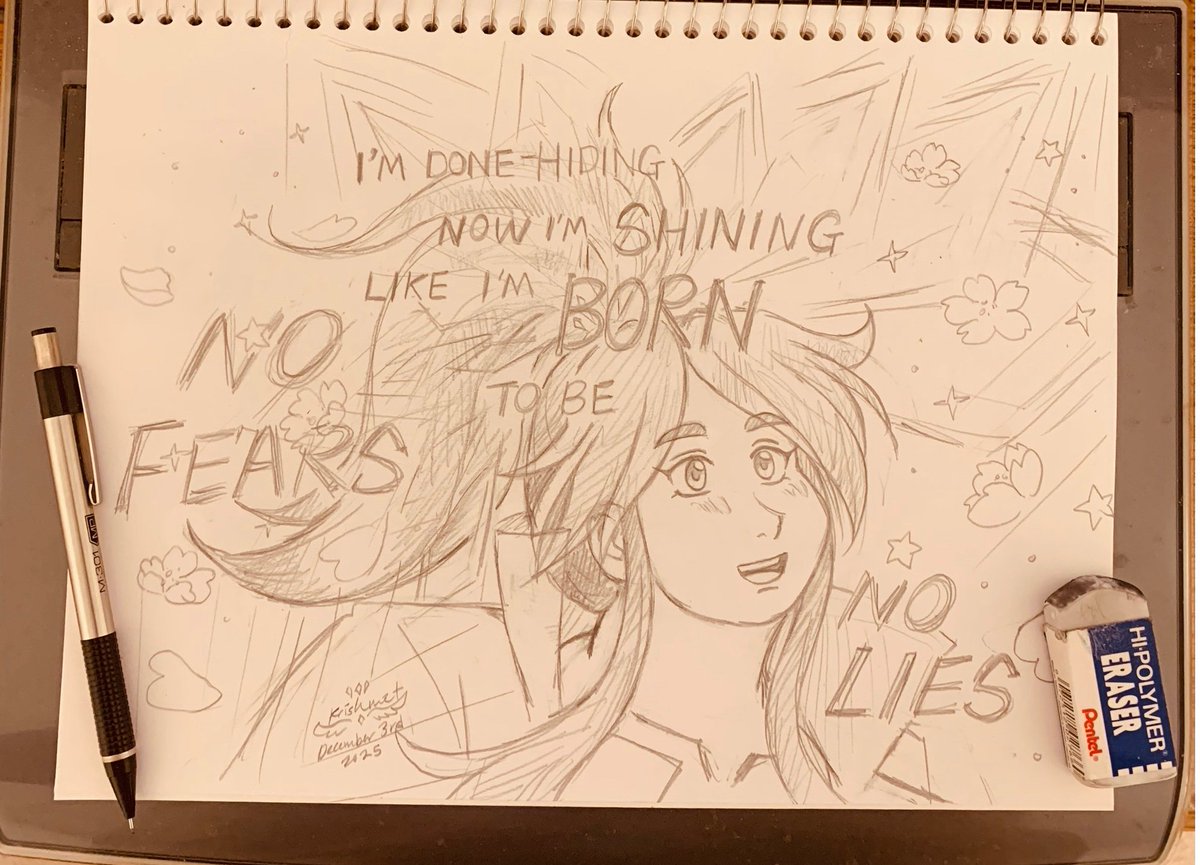 KrishmetDragon's tweet photo. I’m done hiding, 
now I’m shining 
like I’m born to be.  

Oh, our time, 
no fears, no lies. 
That’s who we’re born to be.  

#krishmet 
#persona 
#sketch 
#kpopdemonhunters https://t.co/PCMoYS9ONn