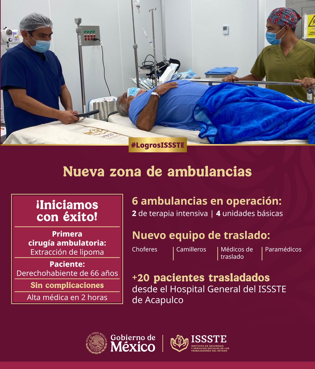ISSSTE_mx's tweet image. 🌊 En Acapulco la salud avanza en serio. 🤩

#LogrosISSSTE | 🏥 El HRAE Acapulco sigue creciendo y hoy se consolida como uno de los puntos médicos más fuertes del #ISSSTE en la región. 😉 Más personal, más equipamiento y más capacidad para responder cuando más se necesita. 🤝

🚑…
