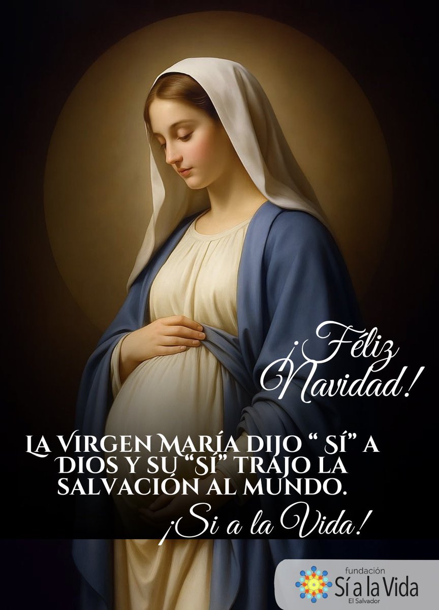 ✨ “En el ‘Sí’ de María, nació la esperanza del mundo. 
La historia de la salvación comenzó con un corazón dispuesto. 
Defendamos la vida con la misma valentía. 

Que esta Navidad renueve nuestra fe y nuestro amor por la vida.” ♥️

¡Felices vísperas navideñas! 🎄

#SiALaVida