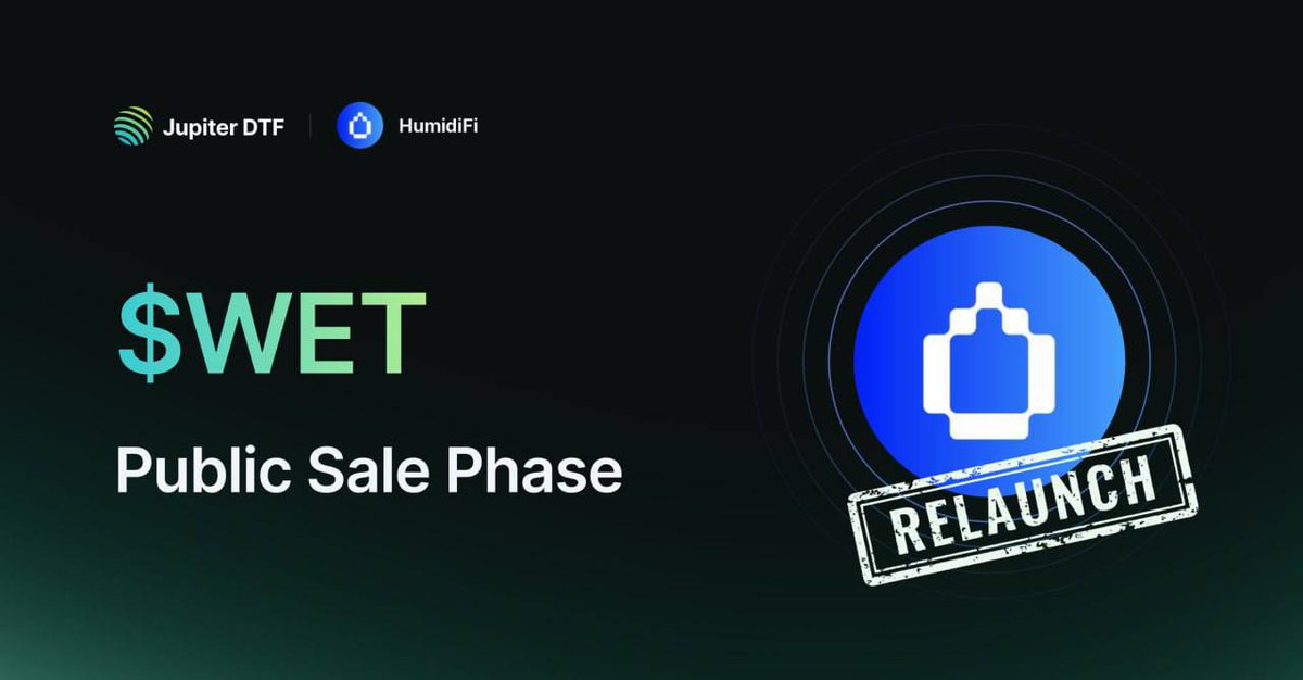 Public Sale Relaunch for $WET is NOW LIVE!

Public Sale Relaunch Details:
Sale allocation: 30m tokens (3.0%) of total supply
Purchase price: 0.069 USDC per token (69m FDV)
Wallet cap: 500 USDC per wallet
Start time: 8th December, 11am EST
End time: 8th December, 11pm EST