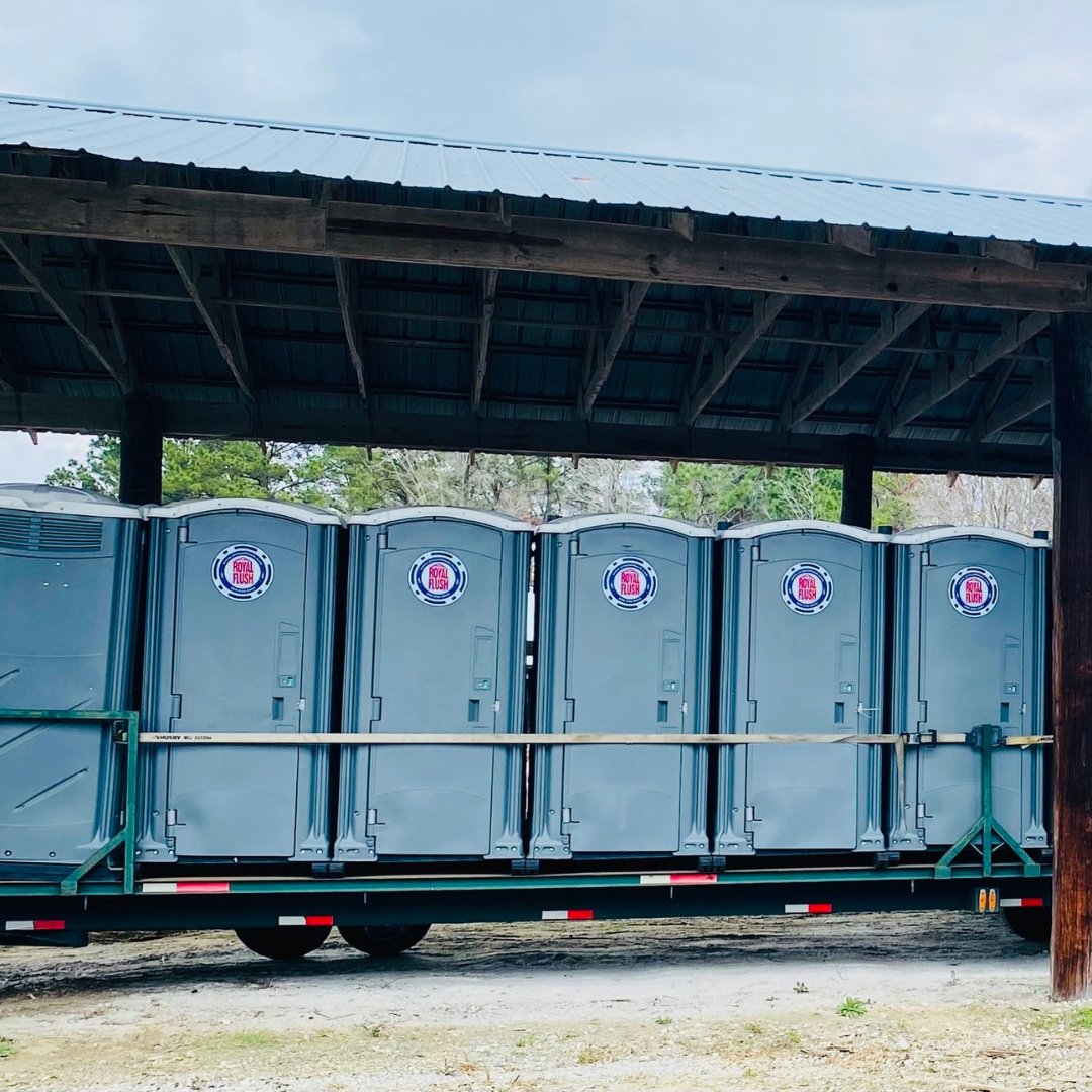 All lined up and ready to roll!Visit events.aroyalflush.com to book your portable toilets today.

#aroyalflush #portablerestroom #restroomtrailer #construction #event #portapottyrental #toiletrental