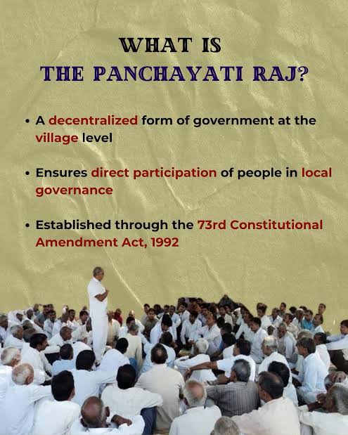 🟧 पंचायती राज से सम्बंधित समितियां एवं गठन वर्ष

🔘बलवंत राय मेहता समिति - 1957 

🔘अशोक मेहता समिति - 1977 

🔘हनुमंत राव समिति - 1983 

🔘जीवीके राव समिति - 1985 

🔘एलएम सिंघवी समिति - 1986 

🔘थुंगन समिति - 1988 

🔘गाडगिल समिति - 1988 

🔘हरलाल सिंह खाड़ा समिति - 1990