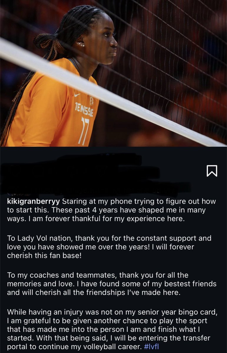 Lincoln_VB's tweet photo. Several other Tennessee players have hit the portal including sophomore opposite Paityn Chapman, redshirt sophomore outside hitter Cate Schnell, redshirt freshman setter Camdyn Stucky, redshirt freshman middle blocker Zoë Humphrey, senior middle blocker Keondreya Granberry. https://t.co/HdkwMCFxi7