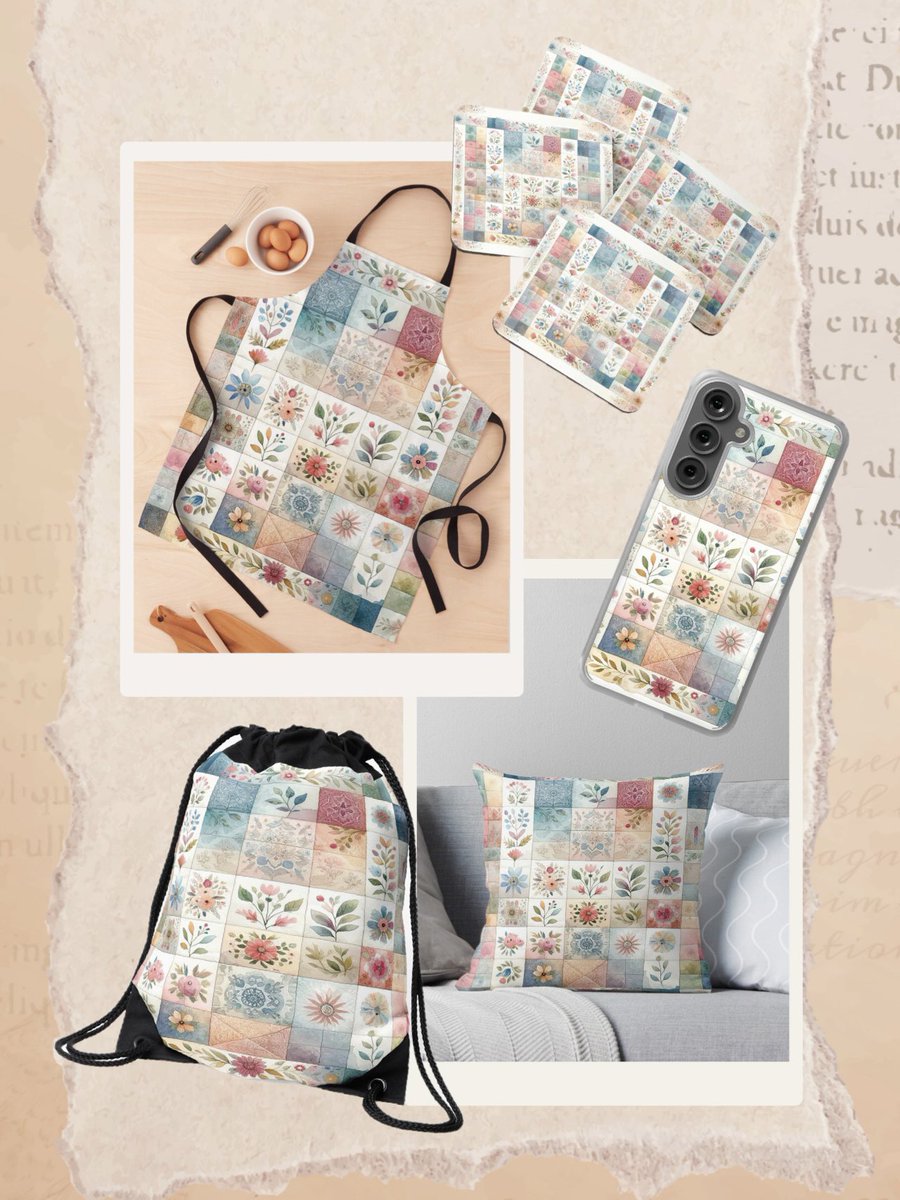 MoxisWater0461's tweet image. Add a cozy pop of color to your everyday favorites with this floral patchwork design. Printed on demand on aprons, pillows, phone cases and more.

redbubble.com/shop/ap/159945…

#FloralVibes #PatchworkStyle #ColorfulDesign #CreativeLiving #GiftIdeas