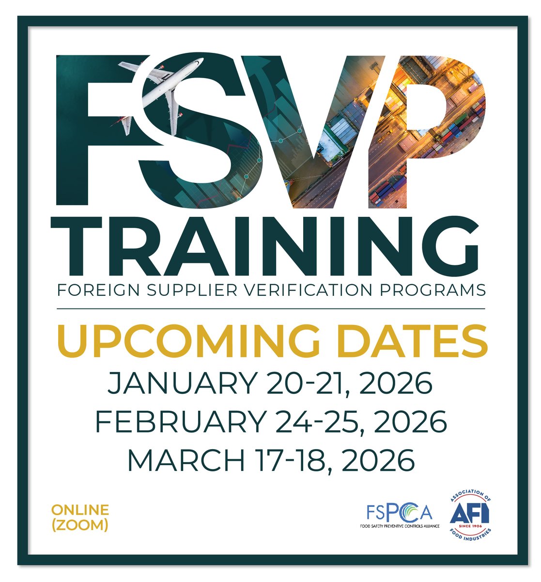 Kick off 2026 with confidence!
AFI’s FSVP Training equips your team to meet FDA requirements and stay ahead of ongoing regulatory changes.
Don’t wait —get proactive with the industry’s most trusted training.
Register: afius.org/events/fsvp-on…
#fsvp #fda #foodimports #tariffs