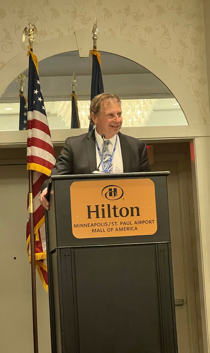 RonHocevar's tweet photo. Had the honor last week of receiving the Minnesota County Attorney's Association Public Service Award for Outstanding Dedication and Commitment. I am receiving the award from the MCAA President Winona C.A. Karin Sonneman. Some members of the SCAO at the conference also joined me. https://t.co/9exxAyMtaa