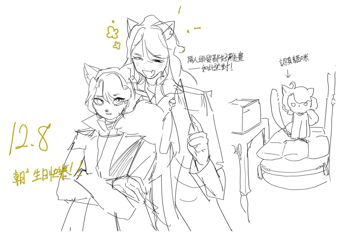 雪雪送给我的猫猫父女!!!从没吃过如此萌的猫猫父女!!!!现在世界上同时出现了最好吃的猫猫父女和最会画画的人以及最开心的人!!!!(尖叫)(蹦跳)(在所有人的时间线往返跑)🏃🏻‍♂️💃🏃🏻‍♂️💃