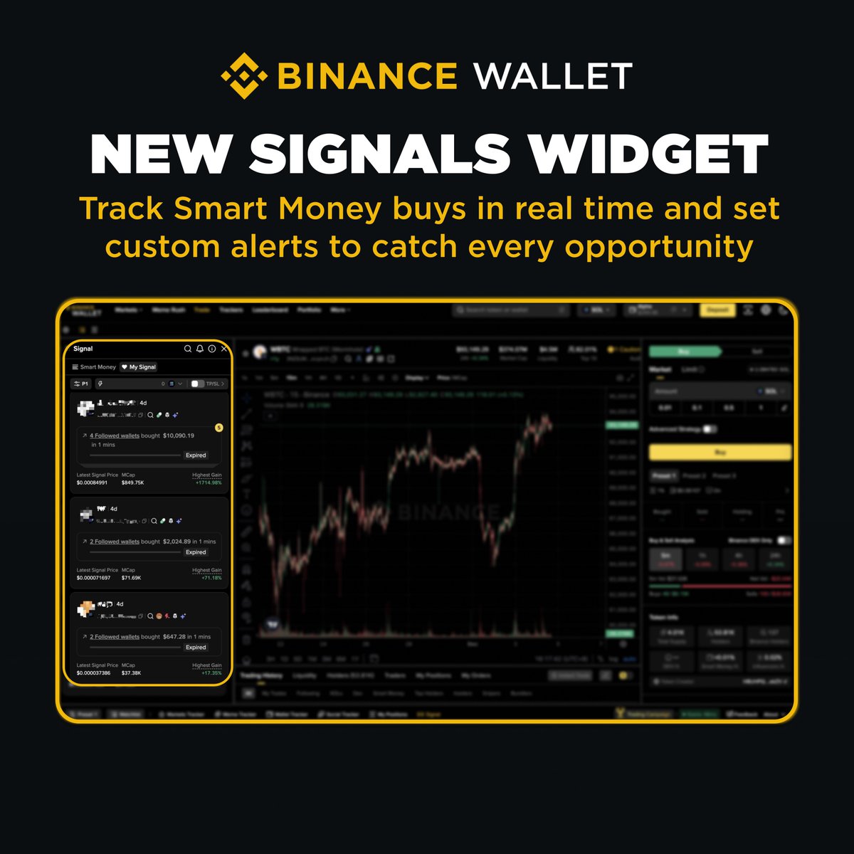 BinanceWallet's tweet image. Check out the new Binance Wallet Upgrades &amp;amp; Join our Giveaway!

🎁 50 Winners, 20 USDC each

What’s New:
-Wallet Web now supports Stablecoin Trading across all scenarios
-Support for creating multiple independent Keyless Wallets to suit different use cases
-New Signal feature to…