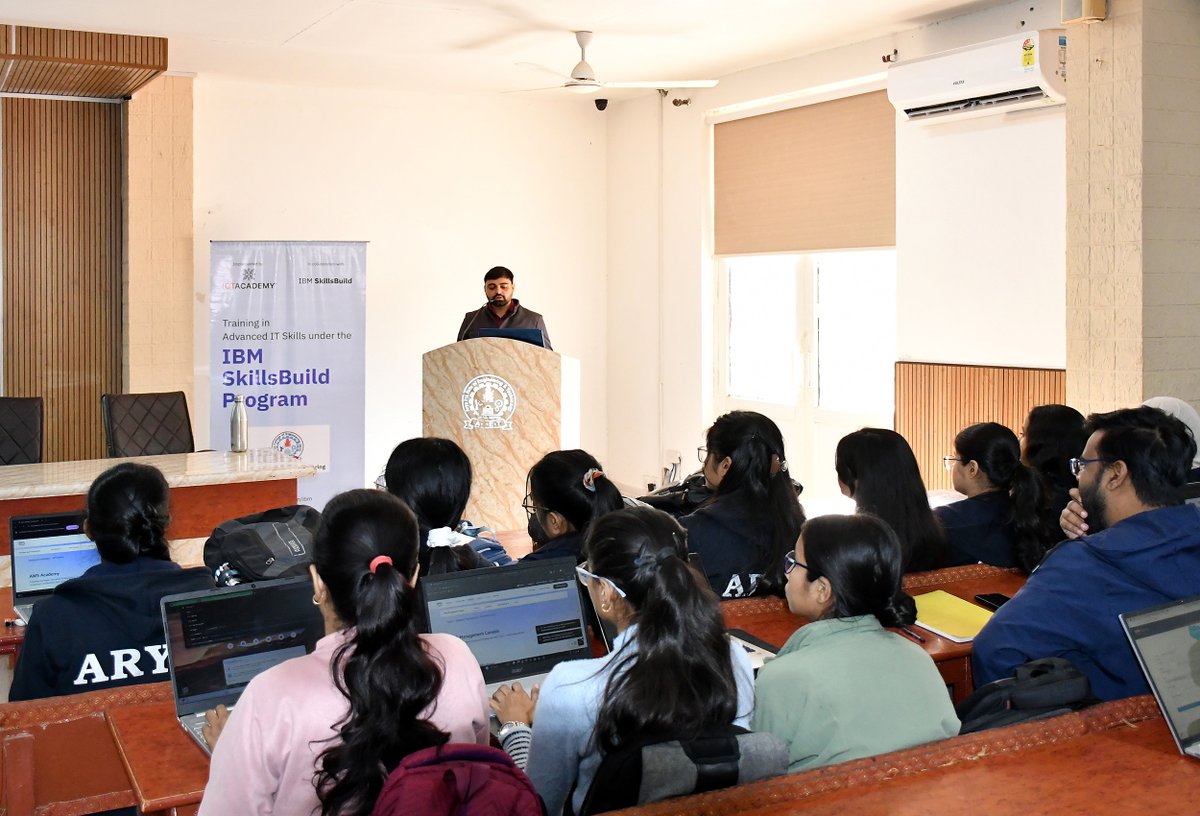 aryacollegemain's tweet photo. #AryaCollegeOfEngineering in association with #IBM &amp; #ICTAcademy organized #SkillDevelopmentProgram from 03 to 06.12.2025 at #AryaMainCampus 

#IBMSkillsBuildProgram #TrainingProgram #AryaGroupofColleges #Arya #AryaCollege #AryaCollegeJaipur #ACE #AICTE #RTU #NAAC #NBA #ISO https://t.co/ZNvIqYyuGl