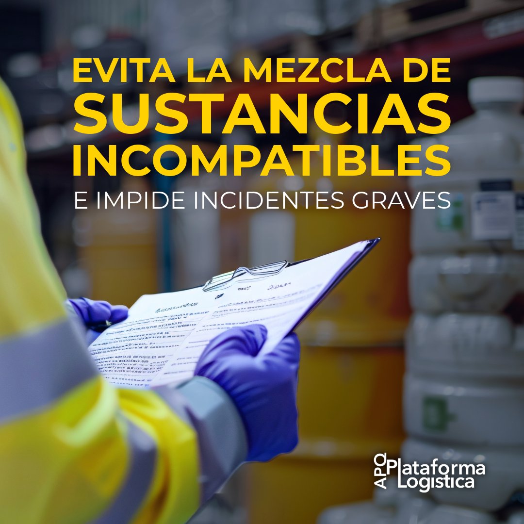 ¿Tu almacén cuenta con zonas de segregación correctamente indicadas? Evitar la mezcla de sustancias incompatibles puede impedir incidentes graves. ¡Revísalo hoy mismo! #SeparaciónSegura #PrevenciónDeRiesgos