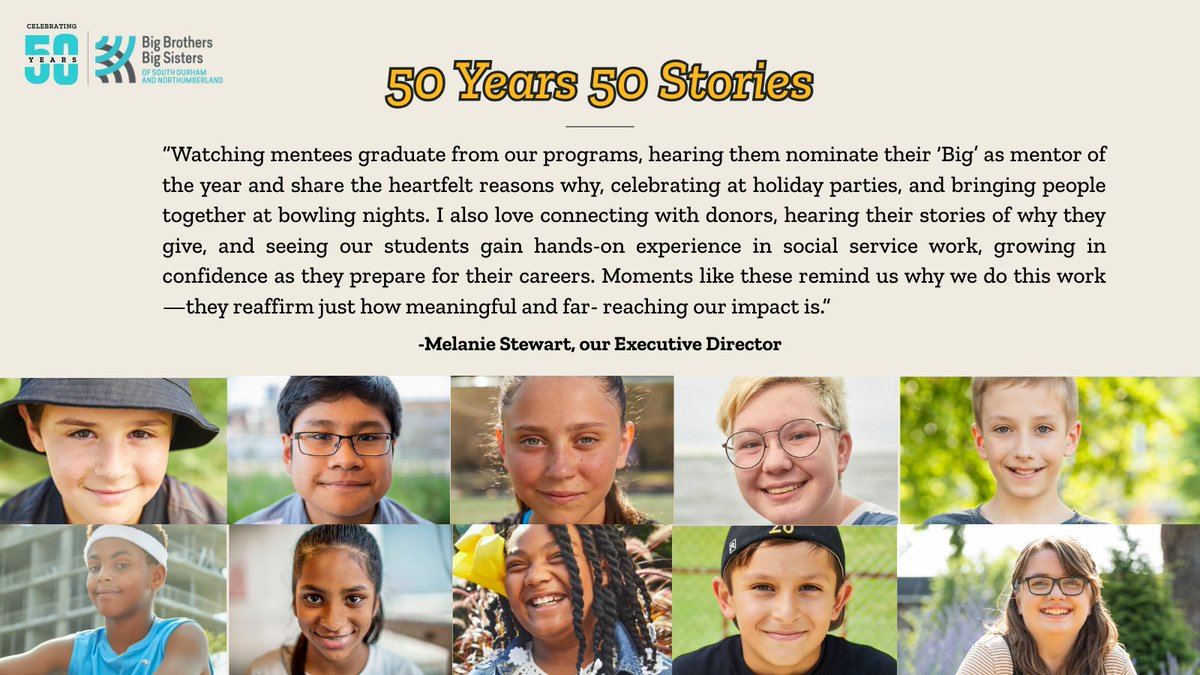 🪴Story #47 | 50 Years 50 Stories
Graduations. Mentorship awards. Bowling nights.
From donors to students to mentees—every moment adds to the impact. 💙

Share your stories with us here:
👉…rthumberland.bigbrothersbigsisters.ca/what-we-do/sha…

#50Years50Stories #BigBrothersBigSisters