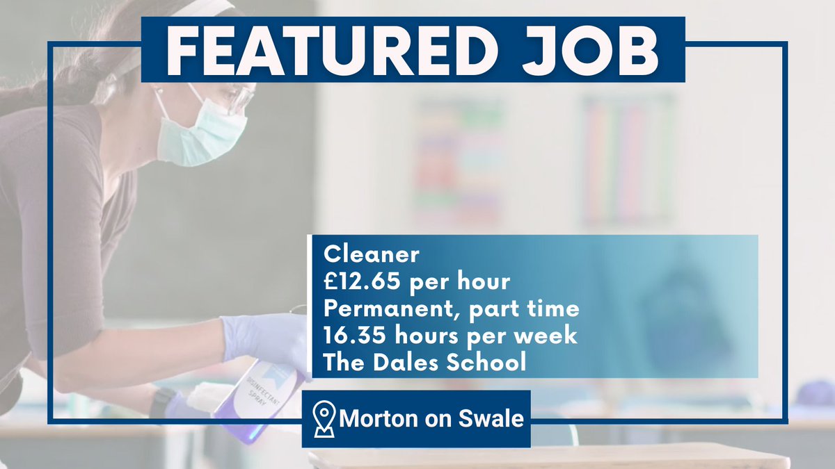 ✨ Cleaner Wanted – Join Our Team! ✨

Looking for a flexible cleaning role with great benefits?

Be part of North Yorkshire Council and help keep our school sparkling!

Apply now and make a difference every day.
tinyurl.com/3h5b9z75