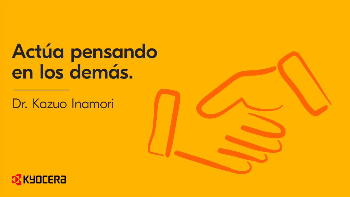 Kyocera_DS_MX's tweet photo. “En el día a día, es importante reflexionar si nuestras decisiones reflejan justicia y empatía, en lugar de estar guiadas únicamente por intereses personales”.

✒️ Dr. Kazuo Inamori

#FilosofíaKyocera #FelizLunes https://t.co/fJaDJUeqt3