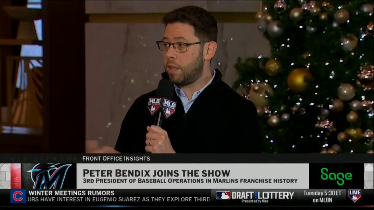 "We took a meaningful step forward this year."

@Marlins Pres. of Baseball Ops Peter Bendix details their success in 2025 and how he looks to augment their young core with veteran additions this offseason.

MLB Network + @SageUSAmerica 