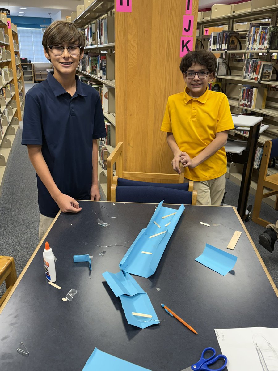 GT students collaborated to build a structure with the longest traveling marble based on Katherine Paterson’s novel, Bridge to Terabithia! #TeamSISD #GameOn