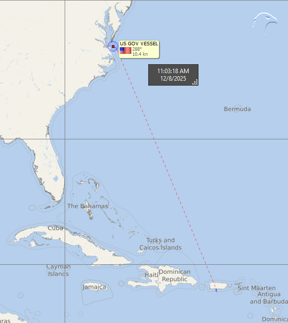 FlconEYES's tweet photo. USS Gravely (DDG-107) 369970634
#PuertoRico-#Norfolk #Virginia🧐
#VesselAlert #AIS #Maritime #OSINT #8Dec #military https://t.co/YTvKogQUZU