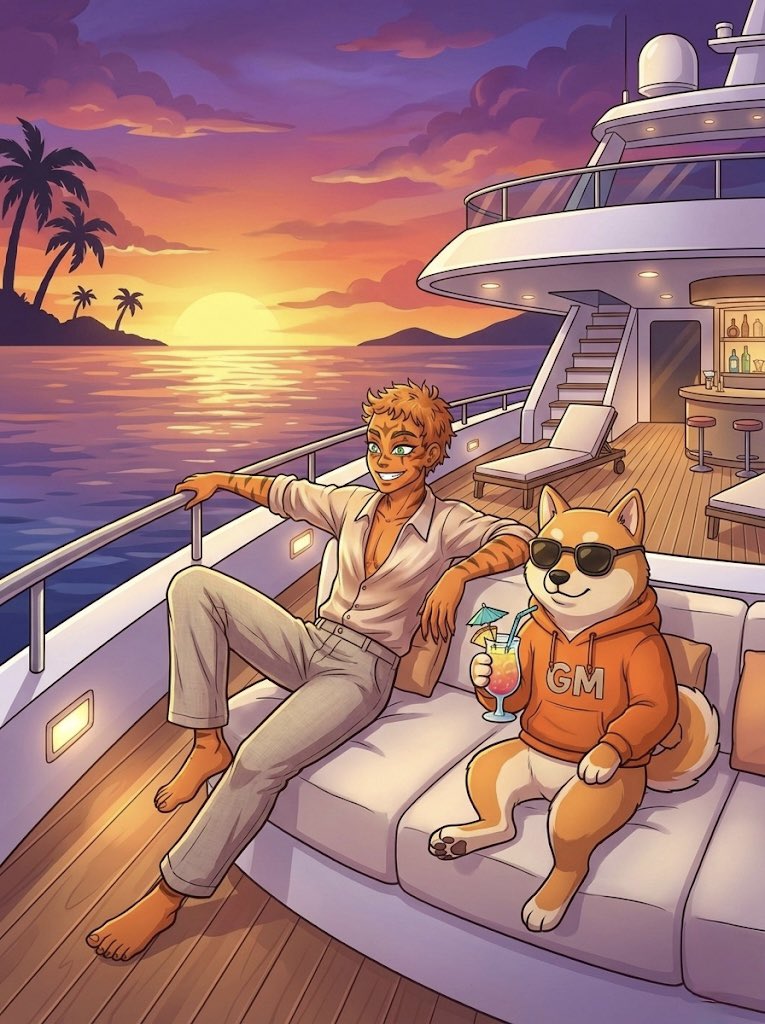 Enjoying the beautiful sunset with this orange guy 🌅

He told me he’s the community leader of a blockchain that stands for freedom —
I told him I’m freedom itself.

Now we’re chilling. 🧡 <a href="/s0meone_u_know/">Viktor 🧡</a>