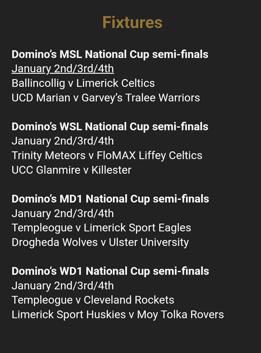 The draw for the Irish Cup semi finals has been made.

Here's how it shook out