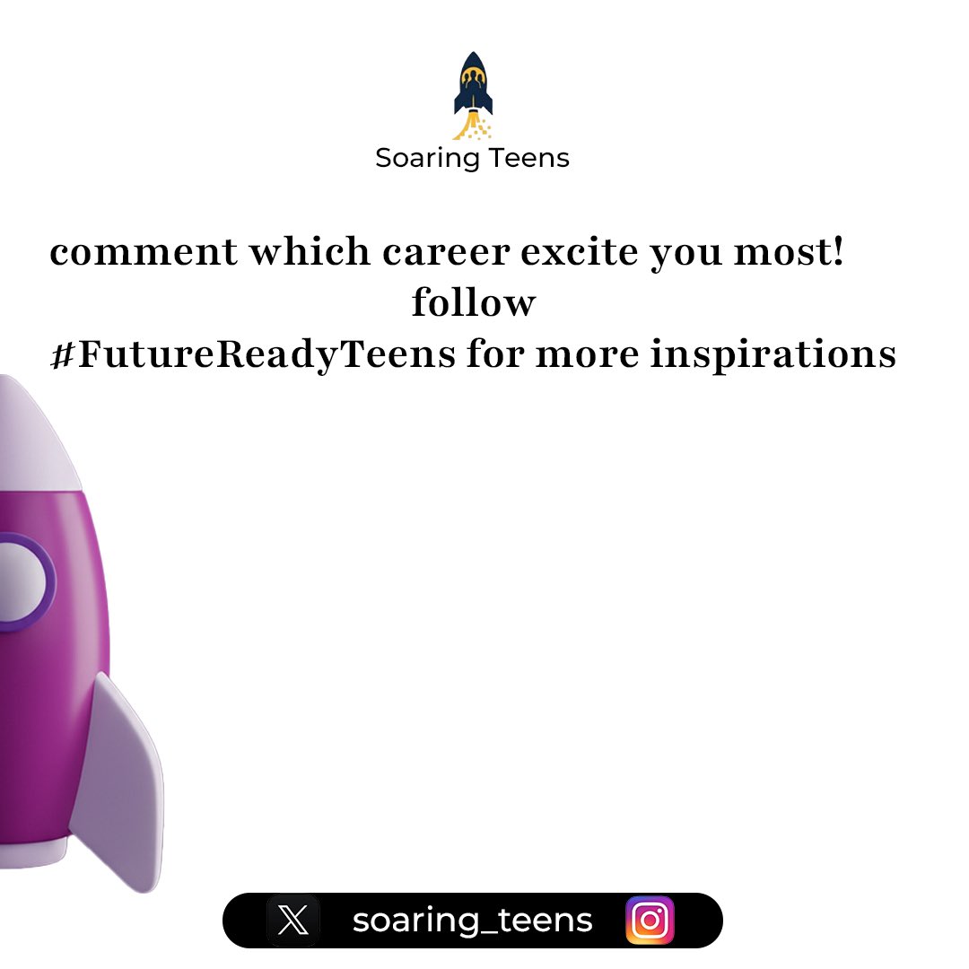 teenagersintech's tweet photo. Choose based on what excites you - creativity, logic or problem-solving.
Comment the one you’re most curious about!
#FutureReadyTeens #TechCareers https://t.co/dyXwUYQX3F