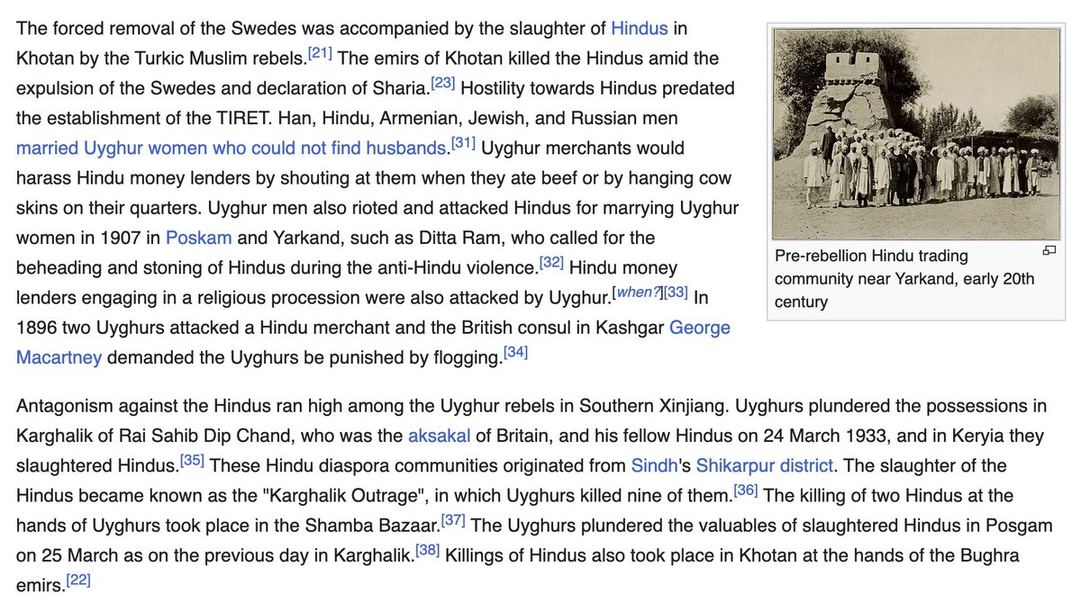 buddhimedia's tweet image. Even before that in Xinjiang:
Uyghur Ms killed hundreds of Hindus. They snatched the belongings of Hindus, slaughtered them with their families &amp;amp; asked the remaining Hindus to desert the Xinjiang region.