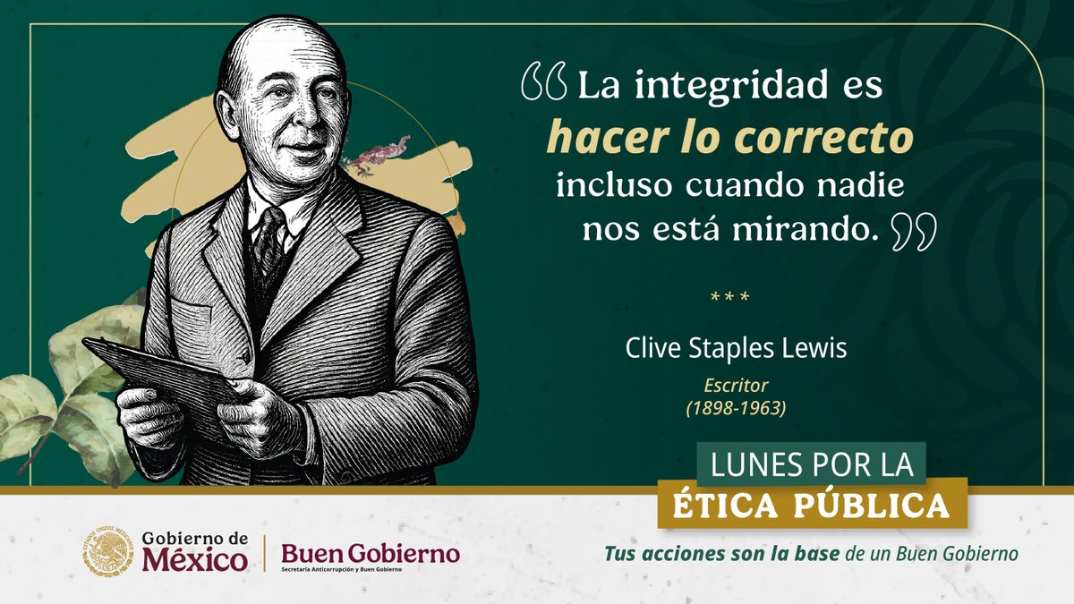 En el <a href="/GobiernoMX/">Gobierno de México</a> fortalecemos los valores que construyen confianza, integridad, responsabilidad y compromiso con la ciudadanía. Cada acción cuenta para consolidar un país más justo, transparente y honesto. 🇲🇽✨

Porque un #BuenGobierno se construye con ética y con el ejemplo de