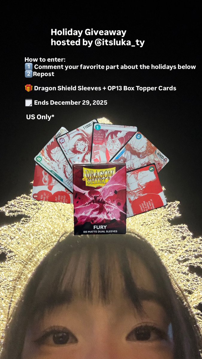 As a token of appreciation to the OPTCG community on this platform 💕

Hope everyone is having a wonderful holiday season 🥰