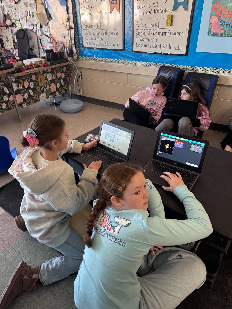 Students in Mrs. Cronin’s digital literacy class are participating in the Hour of AI this week! They’ll join millions of students around the world in fun, one-hour activities designed to spark interest in computer science and bring artificial intelligence to life. 🌟