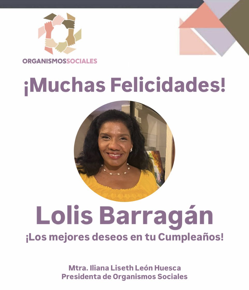 Felicitamos a Lolis Barragan por su Cumpleaños. ¡Muchas Felicidades! <a href="/LolisBarragan/">Lolis Barragán</a>