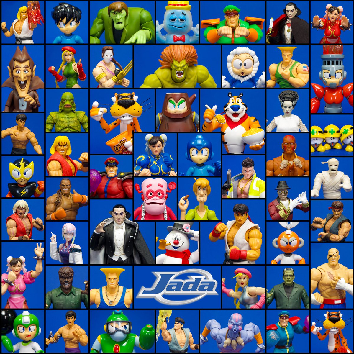 VeebsToys's tweet photo. Happy #MegaManMonday! Did you know - with #megaman series 3, @JadaClub now has over 50 unique action figure releases? We have come a long way since those original Universal Monsters, &amp; we have started some pretty rad collections, and I am sure the best is still to come. Cheers!🥂 https://t.co/2xhGRR2dPM