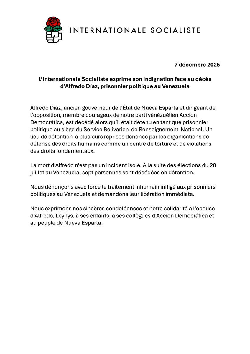 Socialist International tweet media
