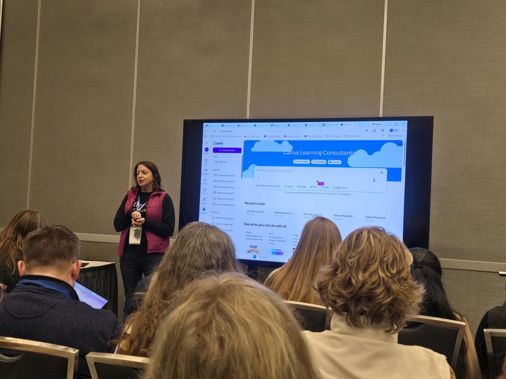 Loving the AI session on Canva. Its a full house for this session. #vste2025  <a href="/CPES4LIFE/">College Park Elem</a> <a href="/DrManigo/">Dr. Manigo</a>