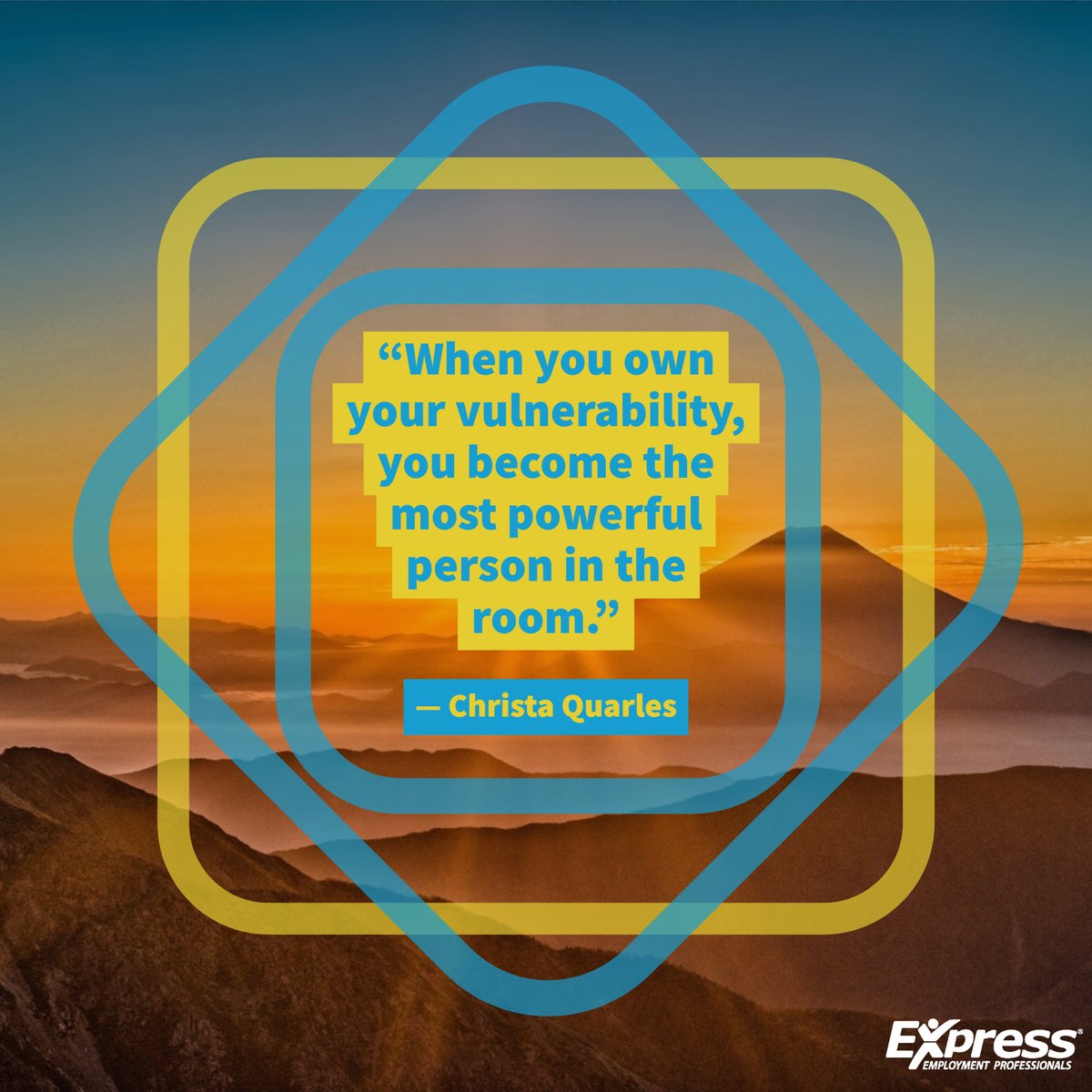 ButteExpressPro's tweet image. What vulnerability is fueling your power?

#ExpressPros #MotivationMonday