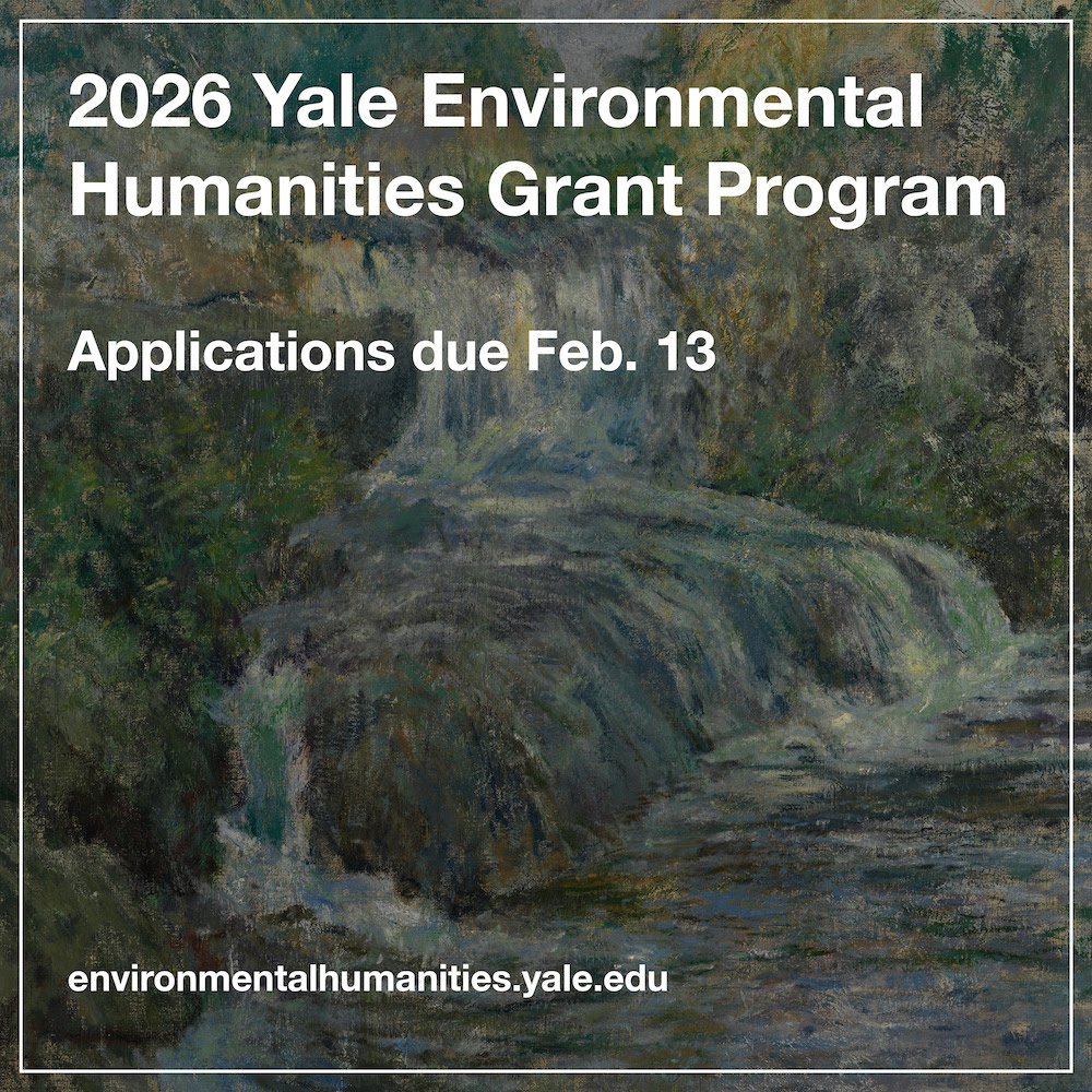 Our 2026 Environmental Humanities Grant Program is now accepting applications! Applications are due February 13th, learn more and apply today: environmentalhumanities.yale.edu/public-humanit…