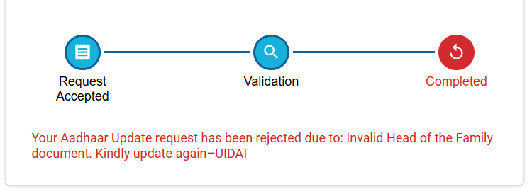 sumit__k_das's tweet photo. Hello @UIDAI 
This is the 3rd time my Address Update request using the HoF has been rejected. 
My Father's address has been updated as per the property agreement and documents. 
Twice I applied online using my 10th and 12th Marksheet.

#Aadhaar #Uidai @PMOIndia @PIBHomeAffairs https://t.co/CM4SASfOYs