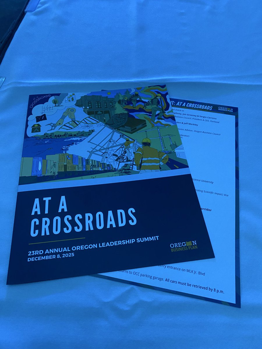 Today’s the day! We look forward to seeing you at the 2025 Oregon Business Plan Leadership Summit: At A Crossroads. Join the conversation as we confront Oregon’s challenges and chart a path forward. #2025LeadershipSummit #AtACrossroads