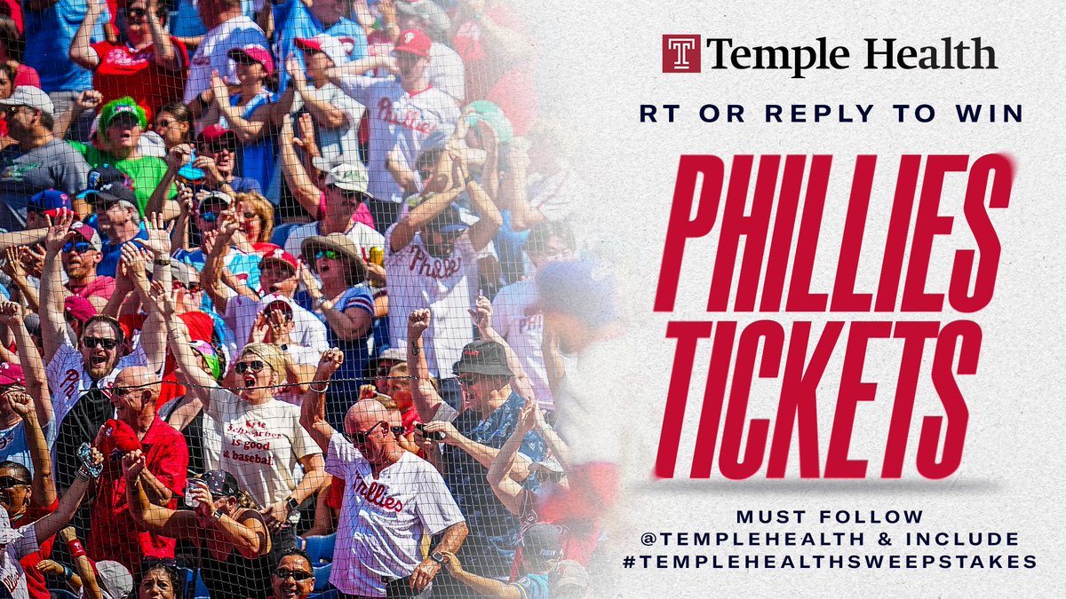 Baseball will be back before you know it!
Follow @TempleHealth and repost or reply with #TempleHealthSweepstakes for the chance to win tickets to a game next season 🎟️