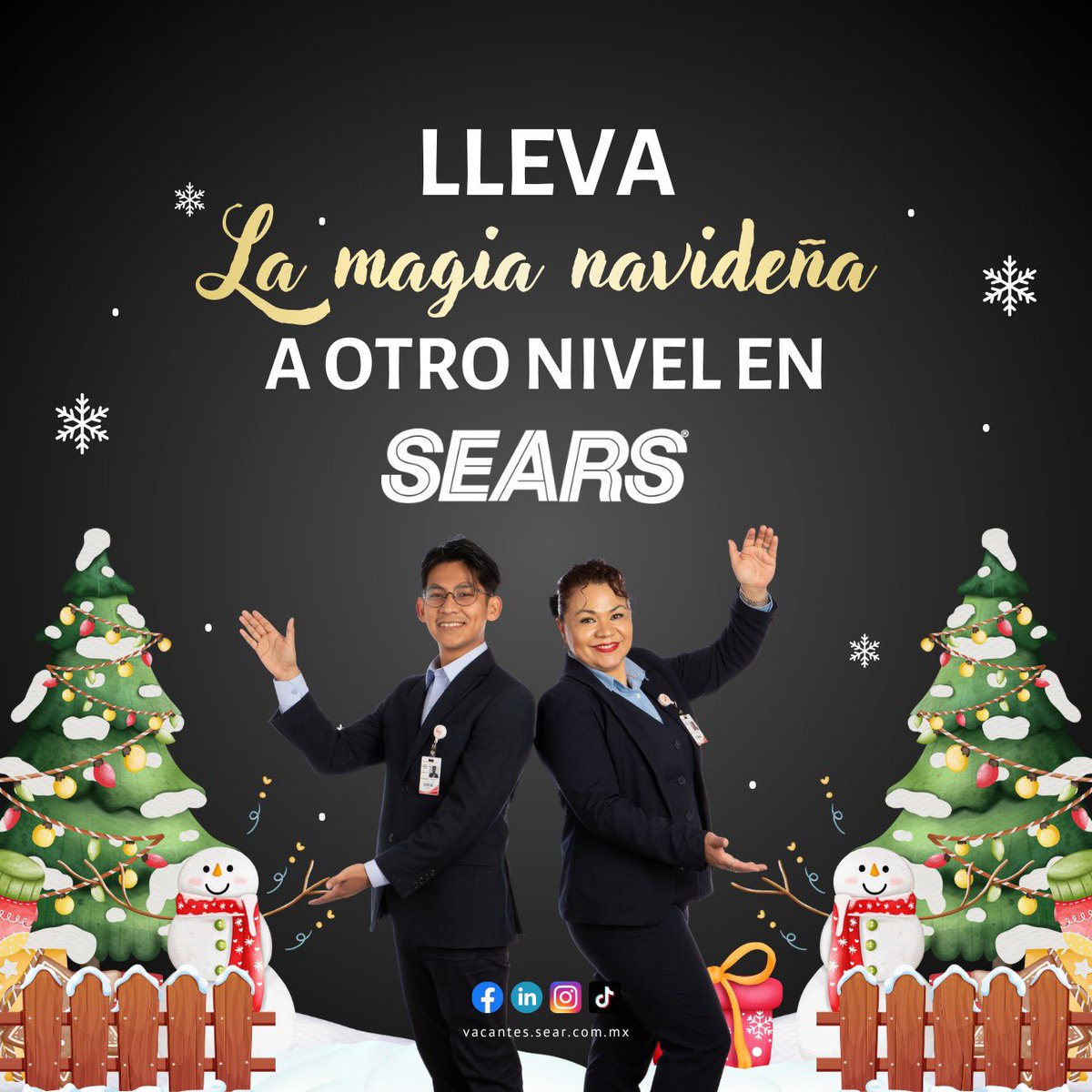 Rhamericas's tweet photo. 🎅🏼🌟 ¡Esta Navidad, tu talento puede brillar con nosotros! 🌟🎅🏼
Únete a Sears y forma parte de un equipo que crece contigo.
Vacantes disponibles:
✅ Cajer@ vendedora
✅ Guardia de seguridad

Regístrate en:
👉 https://t.co/j8LRxoDSm1
📍🎄 Asiste a tu tienda SEARS  📲 4433696222 https://t.co/fwmN6CQZ4k