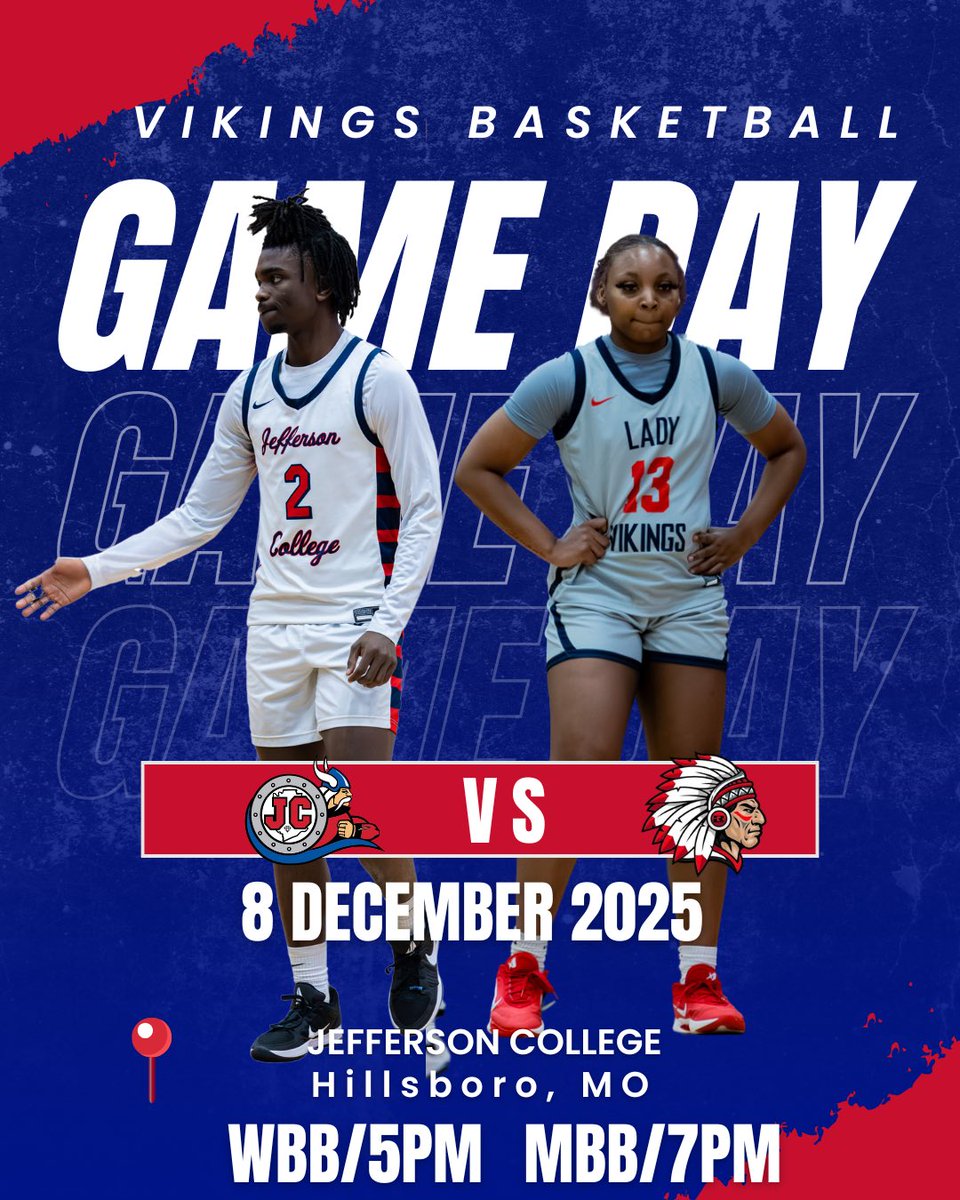 JeffcoHoops's tweet photo. π¨ Vikings Game Day π¨
Home again for a rescheduled match up against Rend Lake.
π Rend Lake
β° Women-5:00 Men-7:00
π Hillsboro, MO
πΊ https://t.co/YatSt73MeD
#WeAreONE #LVM #VM #JeffcoHoops https://t.co/yCy3QfuW1w