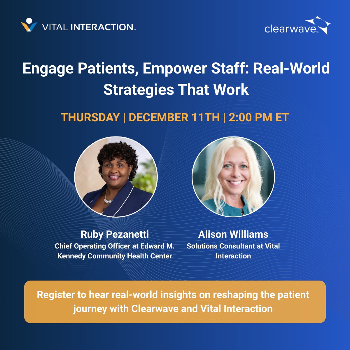 vitalinteract's tweet photo. Engage Patients, Empower Staff: Real-World Strategies That Work
Thursday, December 11 | 2 PM ET
https://t.co/zhK6IwQ367
Reserve your spot to walk away with practical insights you can apply right away.

#HealthcareAutomation #Webinar https://t.co/vNMjBHPgD7
