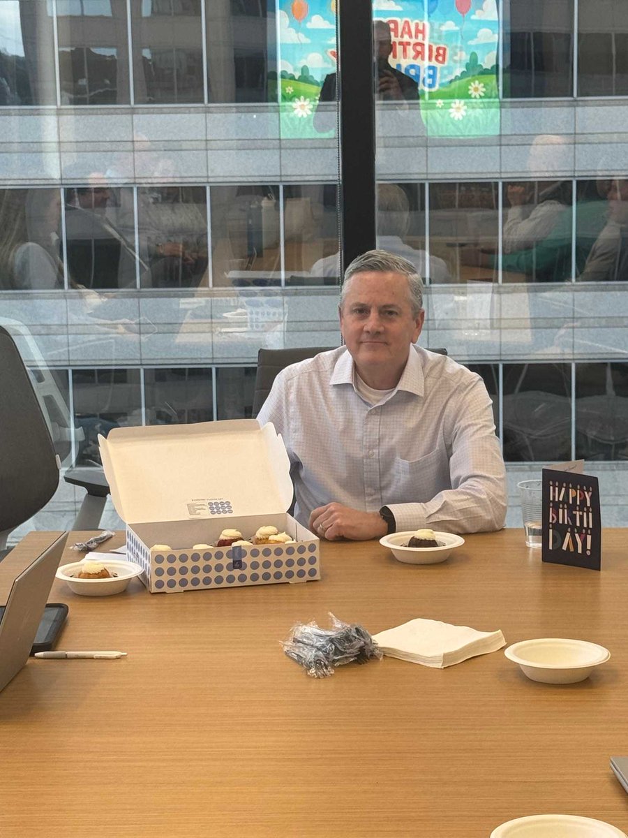 ScottRiBishop's tweet image. We paused the busy week to celebrate Brian Walker’s birthday with the SWMG team.