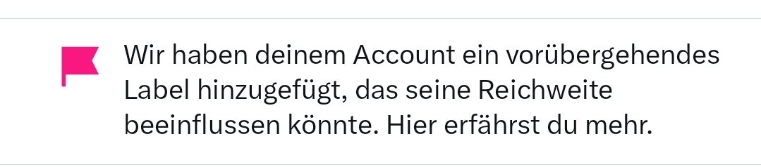 Zensursula passt wohl nicht, dass ich gegen die EU und Merz poste.

🖕 EUch!

Zum Glück habe ich inzwischen genügend Follower, dass meine Posts zumindest von 10% davon gesehen werden.
Also beindruckt mich das nicht ... 😂