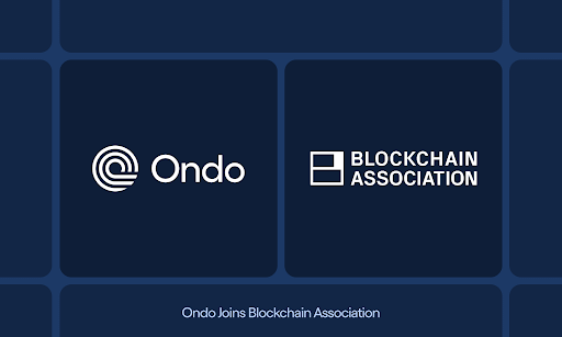 Ondo FinanceがBlockchain Associationに参加した発表グラフィック